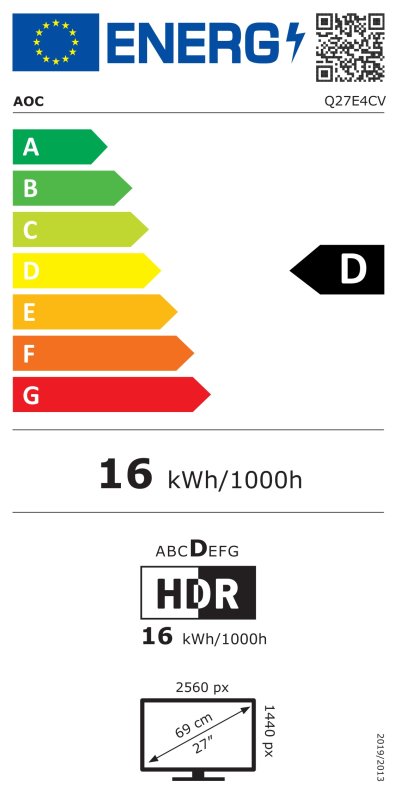 AOC / Q27E4CV / 27" / IPS / QHD / 120Hz / 4ms / Černá - obrázek č. 8