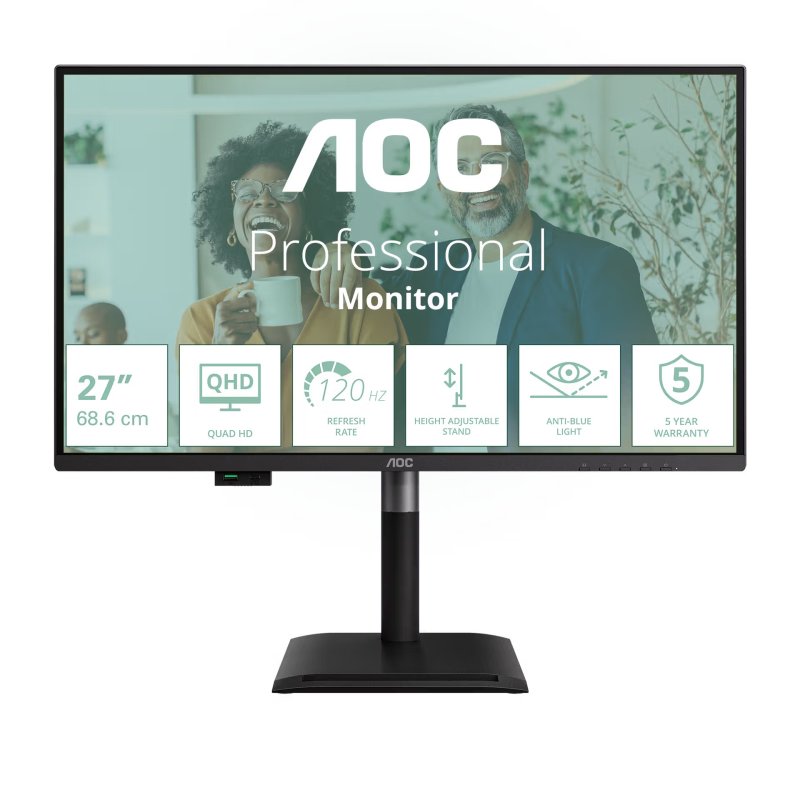 AOC / Q27P4CV / 27" / IPS / QHD / 120Hz / 4ms / Černá - obrázek produktu