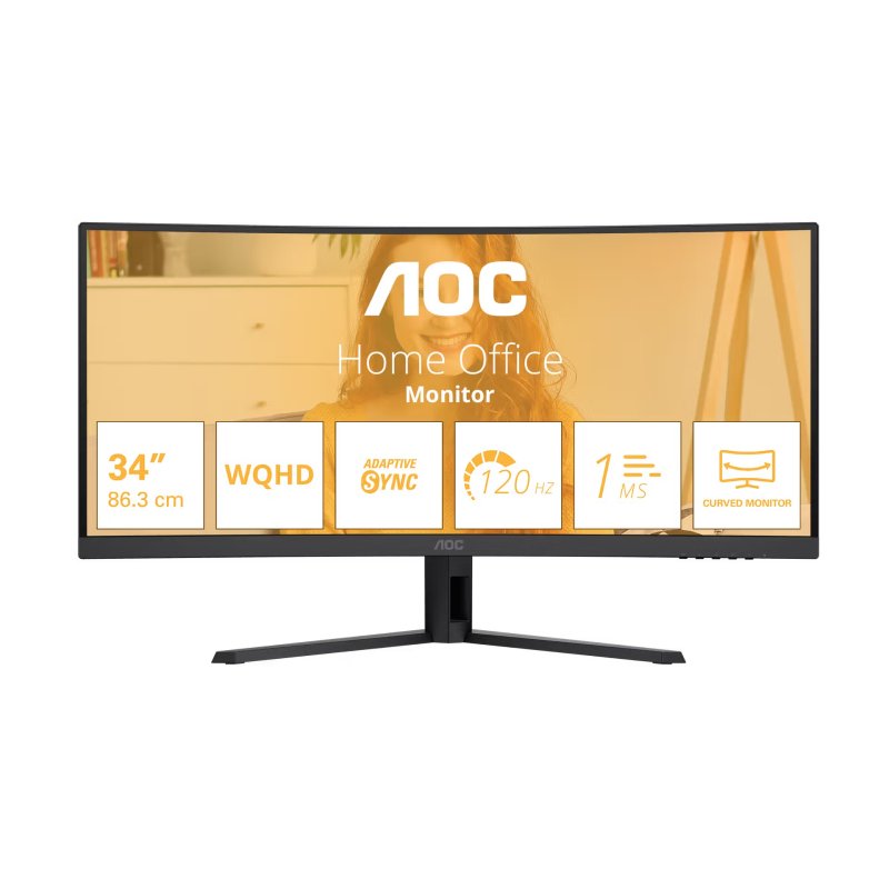 AOC / CU34B3E / 34" / VA / wQHD / 120Hz / 1ms / Černá - obrázek produktu