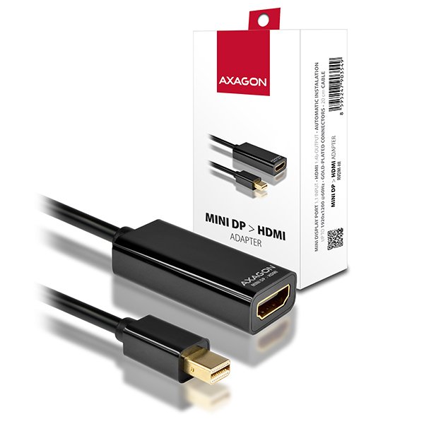 AXAGON Mini DisplayPort -> HDMI adaptér, FullHD - obrázek produktu