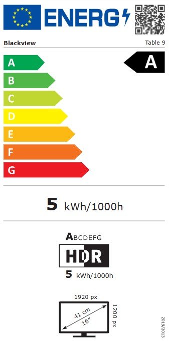 Blackview TABLE 9 Přenosný monitor 16" - obrázek č. 6