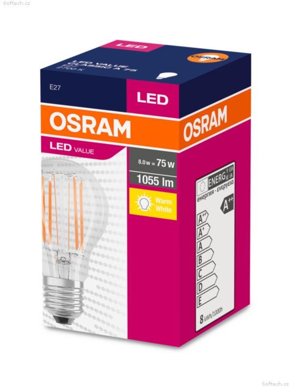 LED žárovka E27  8,0W 2700K 1055lm Value Filament - obrázek produktu