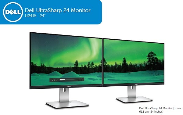 24" LCD Dell U2415 UltraSharp IPS/ 16:10/ 8ms/ HDMI/ DP/ USB 3.0 - obrázek produktu
