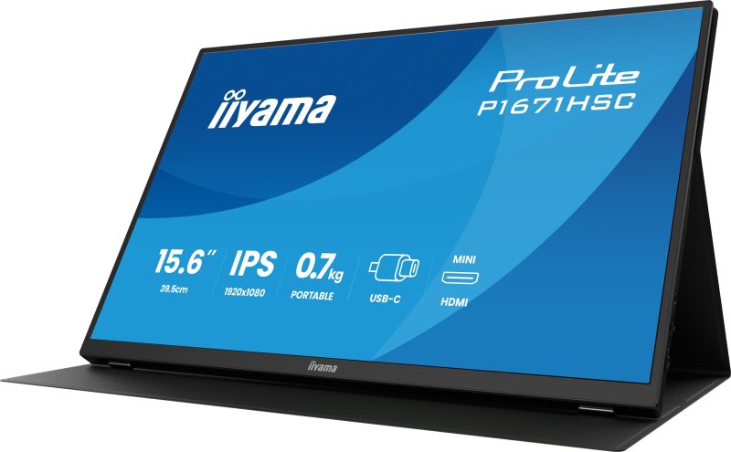 iiyama ProLite / P1671HSC-B1 / 15,6" / IPS / FHD / 60Hz / 3ms / Černá - obrázek č. 2