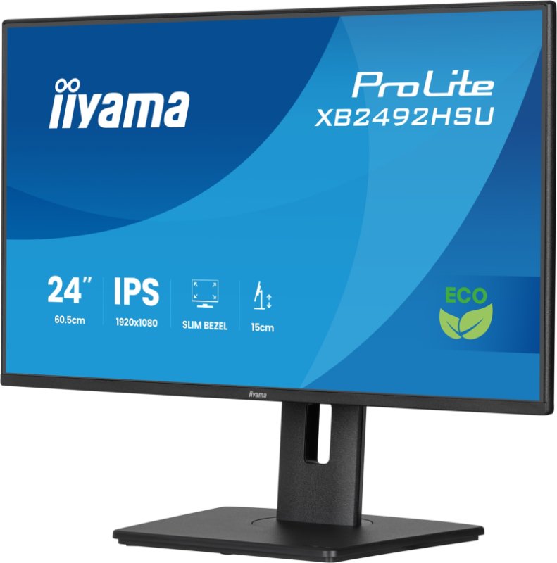 24" iiyama XB2492HSU-B1:IPS,FHD,HDMI,DP,green,HAS - obrázek č. 5