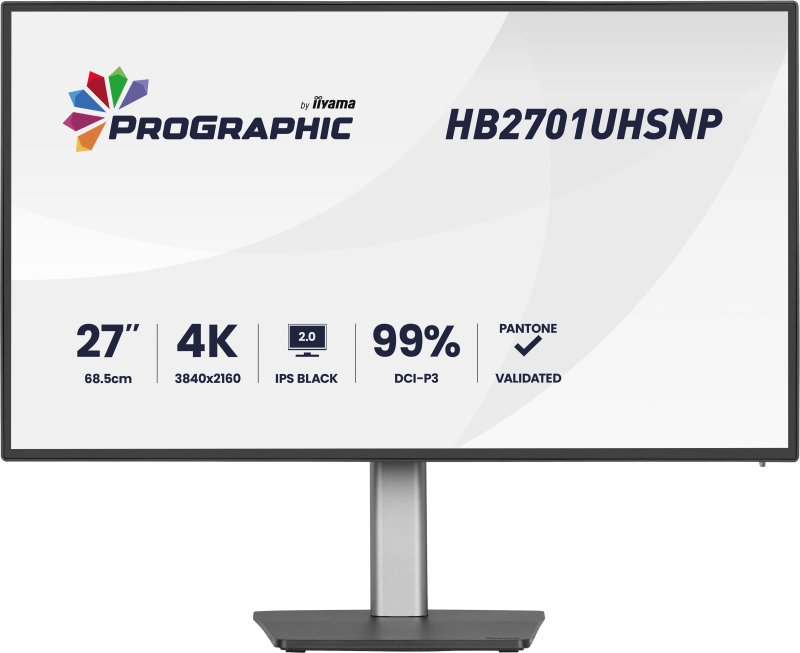 iiyama ProGraphic / HB2701UHSNP-B1 / 27" / IPS / 4K UHD / 60Hz / 4ms / Černá - obrázek produktu