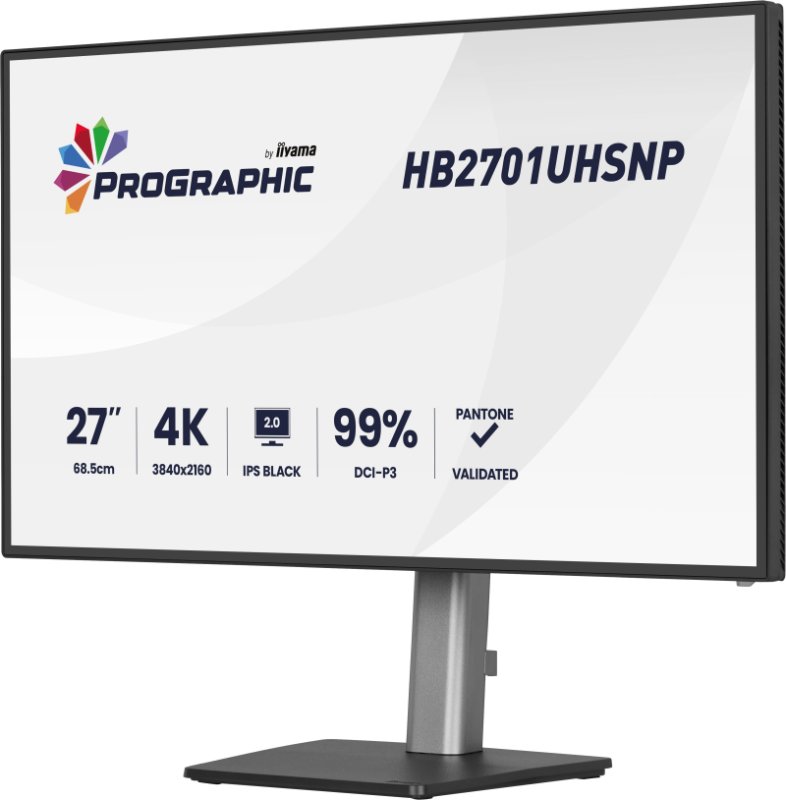 iiyama ProGraphic / HB2701UHSNP-B1 / 27" / IPS / 4K UHD / 60Hz / 4ms / Černá - obrázek č. 2