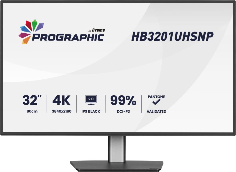 iiyama ProGraphic / HB3201UHSNP-B1 / 31,5" / IPS / 4K UHD / 60Hz / 4ms / Černá - obrázek produktu