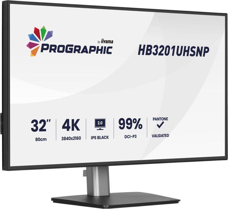 iiyama ProGraphic / HB3201UHSNP-B1 / 31,5" / IPS / 4K UHD / 60Hz / 4ms / Černá - obrázek č. 2