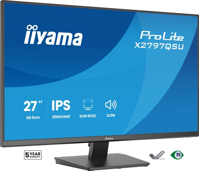 iiyama ProLite / X2797QSU-B1 / 27" / IPS / QHD / 75Hz / 1ms / Černá - obrázek č. 1