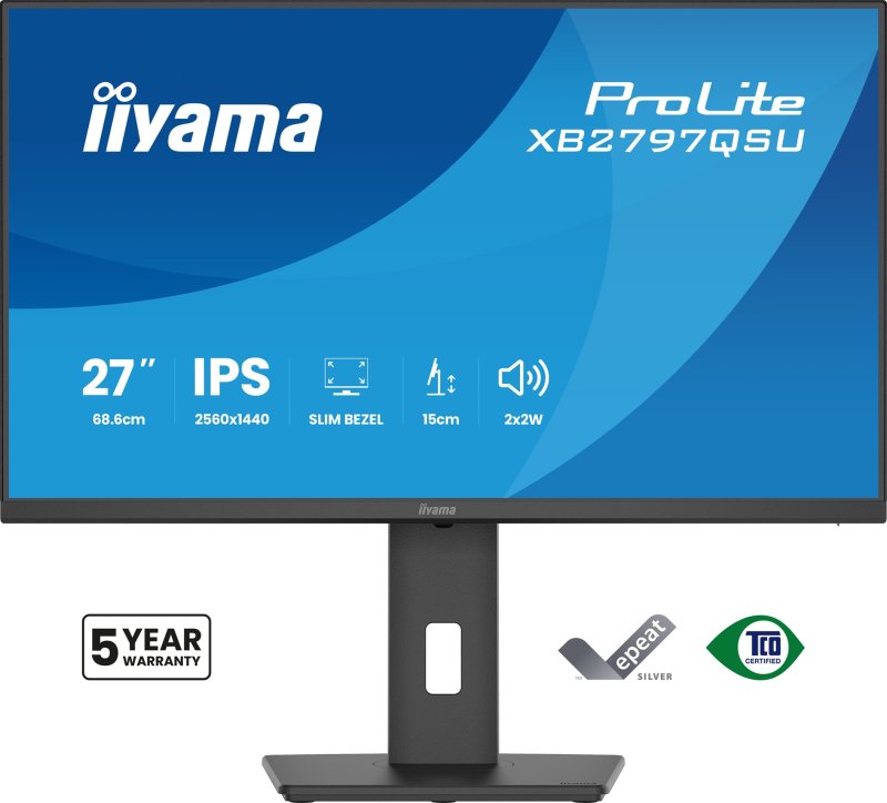iiyama ProLite / XB2797QSU-B1 / 27" / IPS / QHD / 75Hz / 1ms / Černá - obrázek produktu