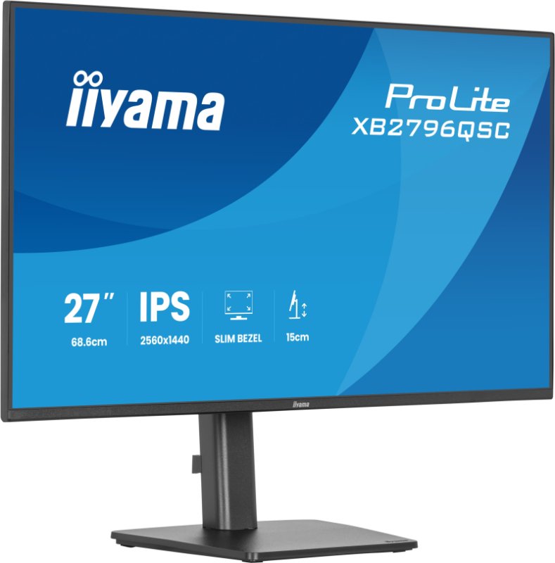 iiyama ProLite / XB2796QSC-B1 / 27" / IPS / QHD / 75Hz / 4ms / Černá - obrázek č. 2