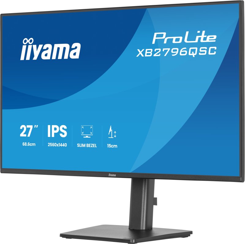 iiyama ProLite / XB2796QSC-B1 / 27" / IPS / QHD / 75Hz / 4ms / Černá - obrázek č. 3