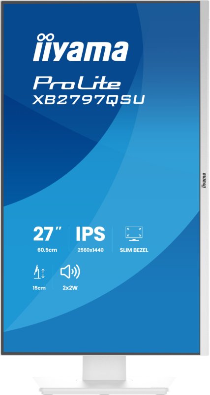iiyama ProLite / XB2797QSU-W1 / 27" / IPS / QHD / 75Hz / 1ms / Bílá - obrázek č. 1