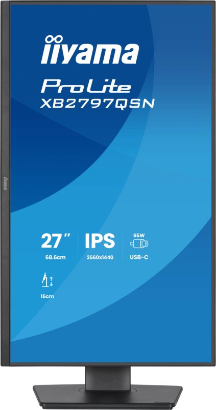 iiyama ProLite / XB2797QSN-B1 / 27" / IPS / QHD / 75Hz / 1ms / Černá - obrázek č. 1