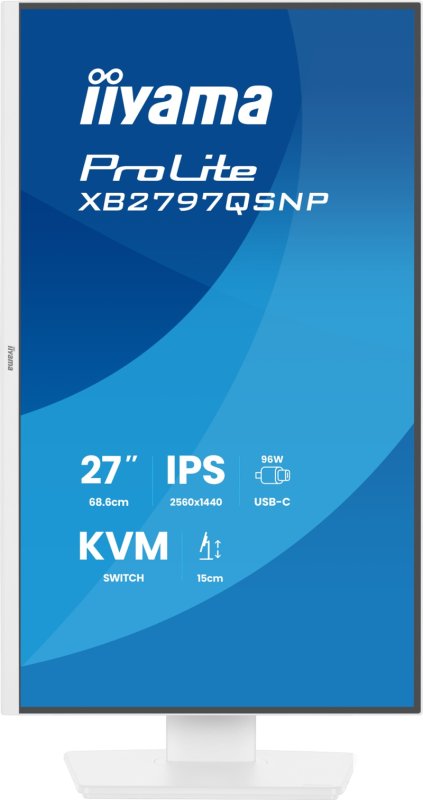 iiyama ProLite / XB2797QSNP-W1 / 27" / IPS / QHD / 75Hz / 1ms / Bílá - obrázek č. 1