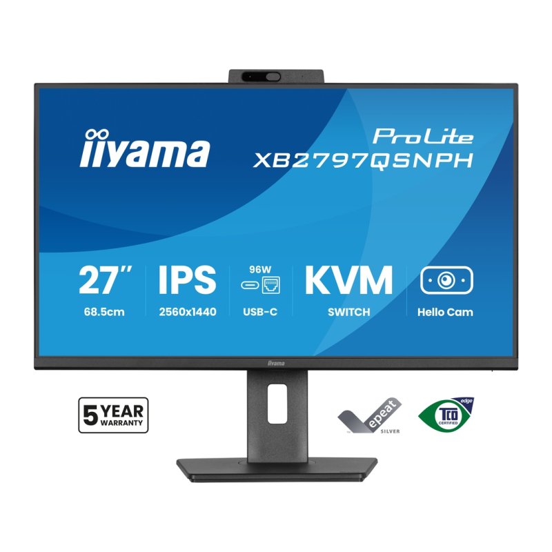 27" iiyama XB2797QSNPH-B1:IPS,QHD,USB-dock,cam - obrázek č. 12