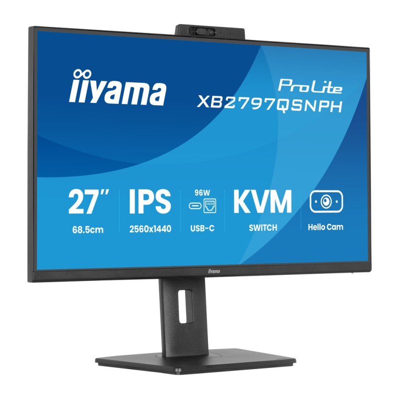 27" iiyama XB2797QSNPH-B1:IPS,QHD,USB-dock,cam - obrázek č. 1