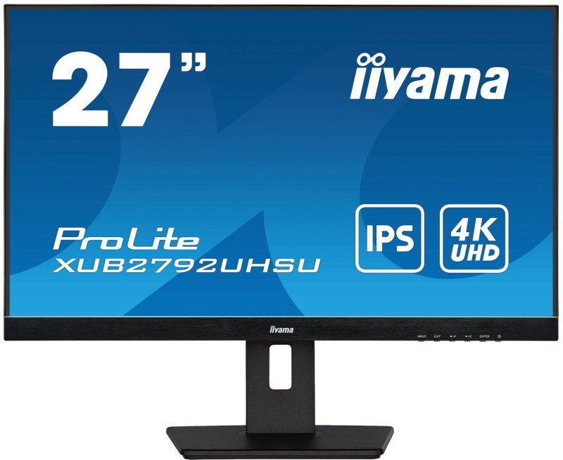 iiyama ProLite/ XUB2792UHSU-B5/ 27"/ IPS/ 4K UHD/ 60Hz/ 4ms/ Black/ 3R - obrázek produktu