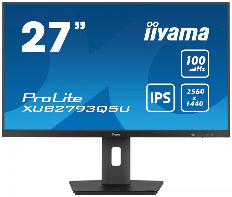 iiyama ProLite/ XUB2793QSU-B6/ 27"/ IPS/ QHD/ 100Hz/ 1ms/ Black/ 3R - obrázek produktu