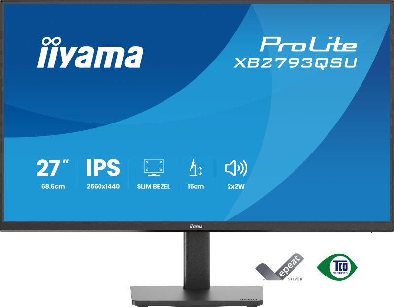 iiyama ProLite / XB2793QSU-B1 / 27" / IPS / QHD / 75Hz / 1ms / Černá - obrázek produktu