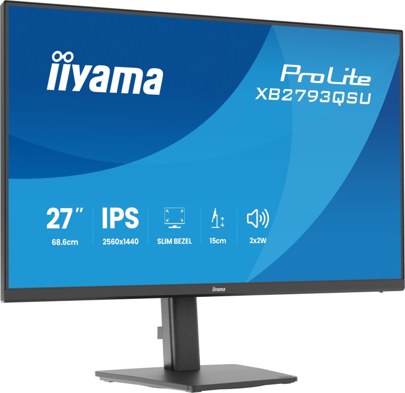 iiyama ProLite / XB2793QSU-B1 / 27" / IPS / QHD / 75Hz / 1ms / Černá - obrázek č. 2