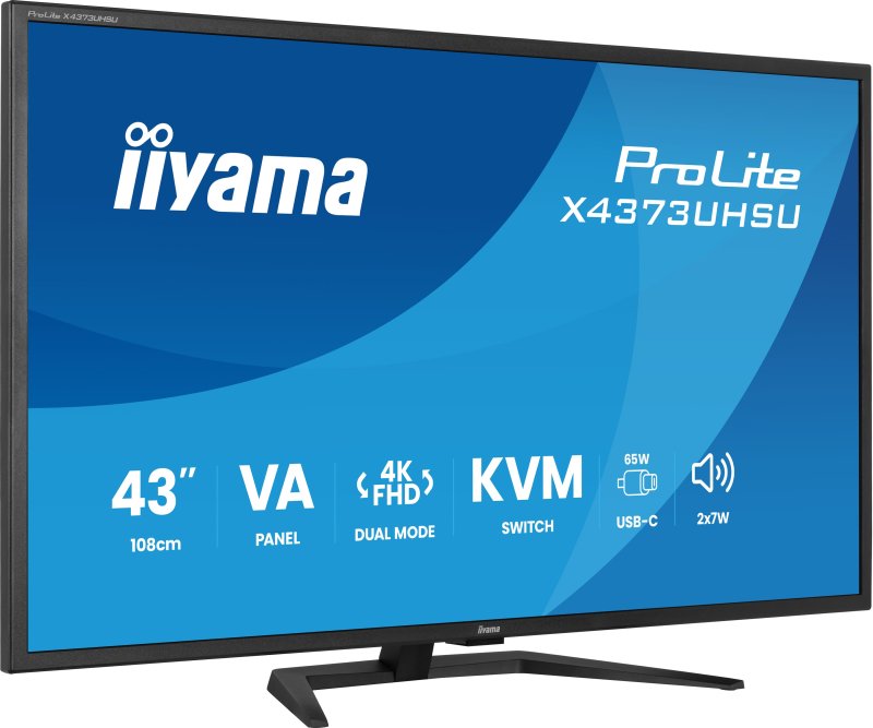 iiyama ProLite / X4373UHSU-B2 / 42,5" / VA / 4K UHD / 60Hz / 3ms / Černá - obrázek č. 1