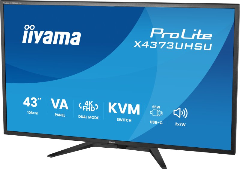iiyama ProLite / X4373UHSU-B2 / 42,5" / VA / 4K UHD / 60Hz / 3ms / Černá - obrázek č. 2