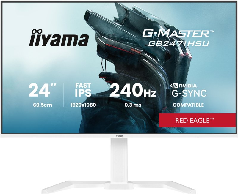 iiyama G-Master / GB2471HSU-W1 / 23,8" / IPS / FHD / 240Hz / 0,3ms / Bílá - obrázek produktu