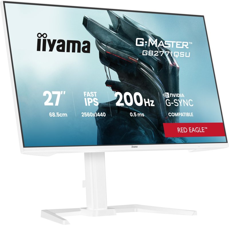 iiyama G-Master / GB2771QSU-W1 / 27" / IPS / QHD / 200Hz / 0,5ms / Bílá - obrázek č. 2