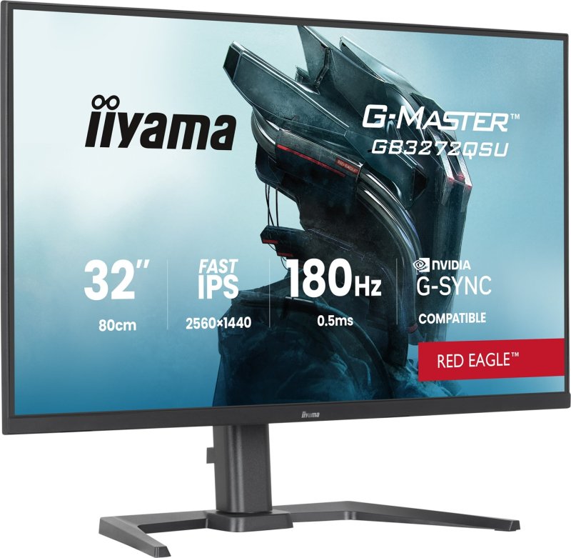 iiyama G-Master / GB3272QSU-B1 / 31,5" / IPS / QHD / 180Hz / 0,5ms / Černá - obrázek č. 1