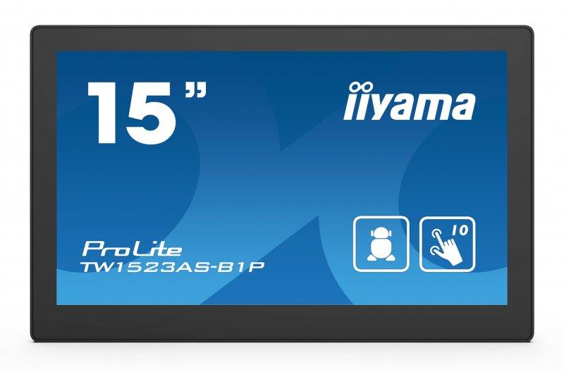 15" iiyama TW1523AS-B1P: IPS, FullHD, capacitive, 10P, 450cd/ m2, mini HDMI, WiFi, Android 8.1 - obrázek produktu
