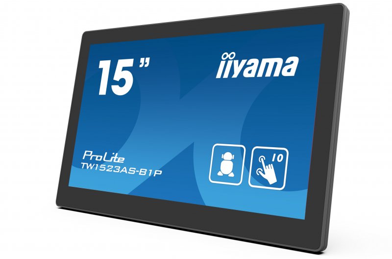 15" iiyama TW1523AS-B1P: IPS, FullHD, capacitive, 10P, 450cd/ m2, mini HDMI, WiFi, Android 8.1 - obrázek č. 2