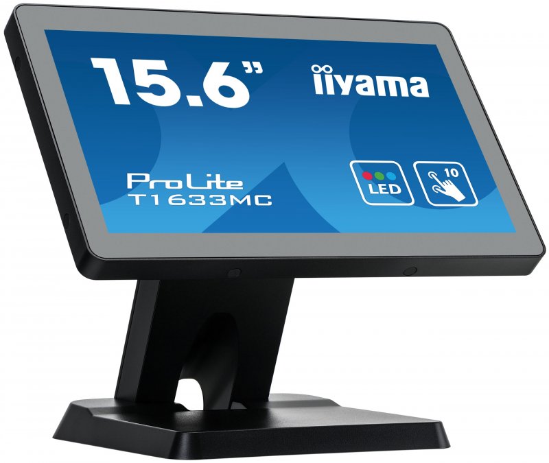 16" iiyama T1633MC-B1: TN, HD, capacitive, 10P, 300cd/ m2, VGA, DP, HDMI, USB, černý - obrázek č. 3
