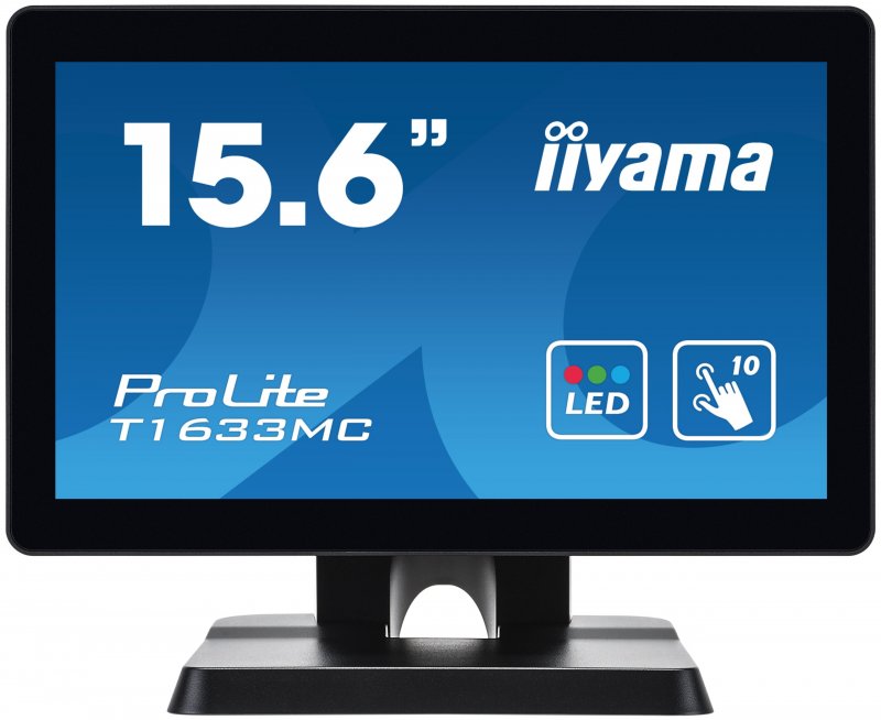 16" iiyama T1633MC-B1: TN, HD, capacitive, 10P, 300cd/ m2, VGA, DP, HDMI, USB, černý - obrázek produktu
