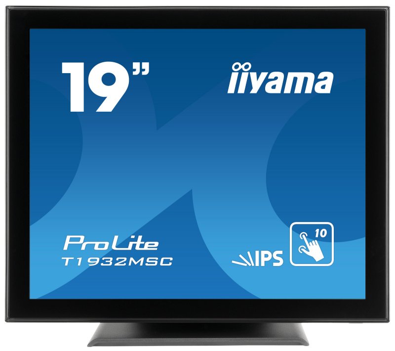 19" iiyama T1932MSC-B5AG: IPS, SXGA, capacitive, 10P, 250cd/ m2, VGA, HDMI, DP, černý - obrázek produktu