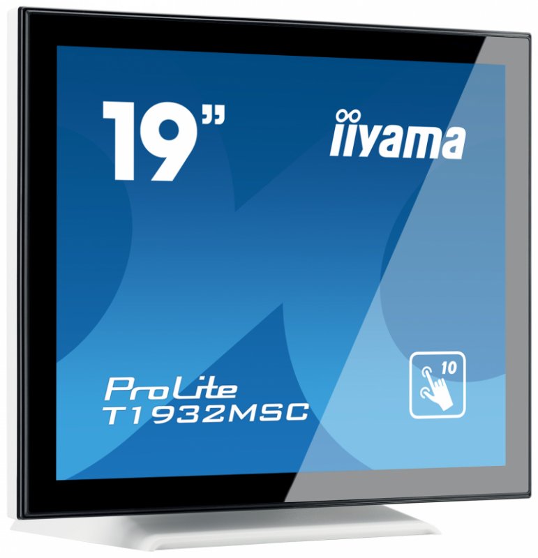 19" iiyama T1932MSC-W5AG: IPS, SXGA, capacitive, 10P, 300cd/ m2, VGA, HDMI, DP, bílý - obrázek č. 1