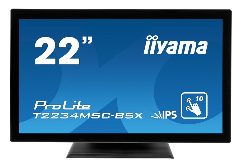 22" iiyama T2234MSC-B6X: IPS, FullHD, capacitive, 10P, 350cd/ m2, VGA, DP, HDMI, černý - obrázek produktu