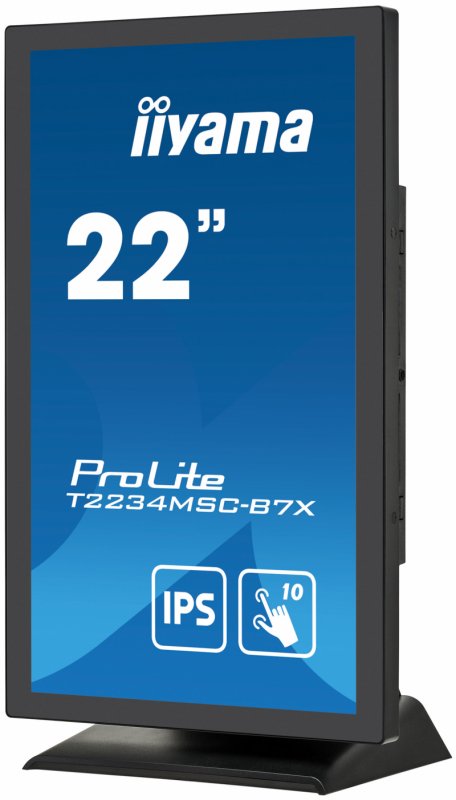 22" iiyama T2234MSC-B7X: IPS, FullHD, capacitive, 10P, 350cd/ m2, VGA, HDMI, DP, černý - obrázek č. 2