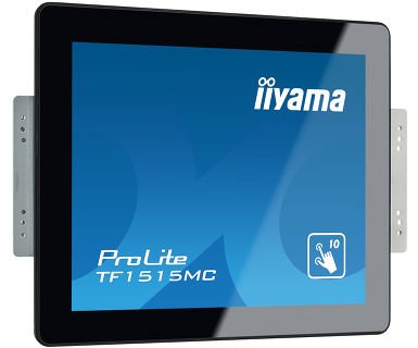 15" iiyama TF1515MC-B2: TN, XGA, capacitive, 10P, 350cd/ m2, VGA, DP, HDMI, černý - obrázek č. 2