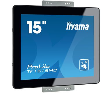 15" iiyama TF1515MC-B2: TN, XGA, capacitive, 10P, 350cd/ m2, VGA, DP, HDMI, černý - obrázek č. 1