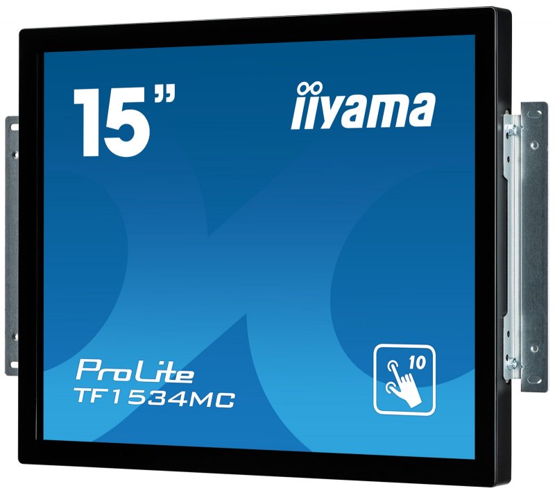 15" iiyama TF1534MC-B6X: TN, XGA, capacitive, 10P, 370cd/ m2, VGA, DP, HDMI, černý - obrázek č. 2