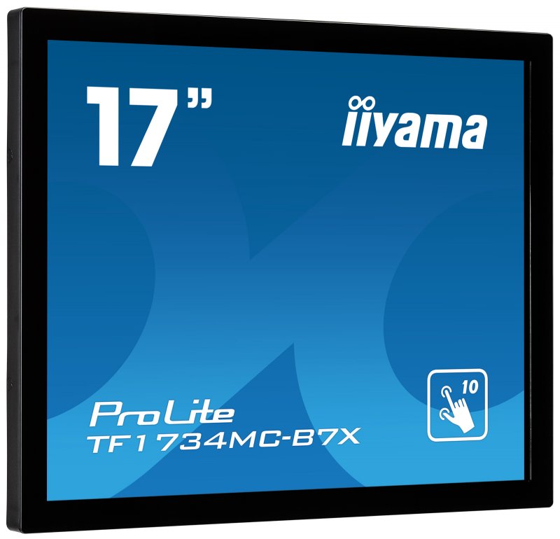 17" iiyama TF1734MC-B7X: TN, 1280x1024, capacitive, 10P, 350cd/ m2, VGA, DP, HDMI, IP65, černý - obrázek č. 1