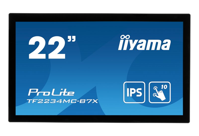 22" iiyama TF2234MC-B7X: IPS, FullHD, capacitive, 10P, 350cd/ m2, VGA, DP, HDMI, IP65, černý - obrázek produktu