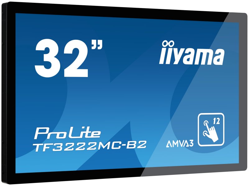 32" iiyama TF3222MC-B2: AMVA3, FullHD, capacitive, 12P, 425cd/ m2, VGA, DVI, černý - obrázek č. 1