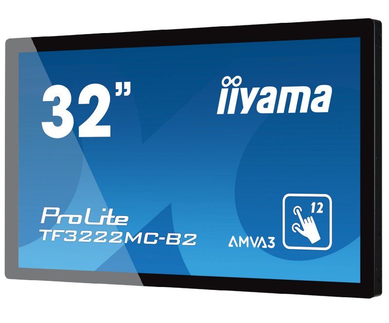 32" iiyama TF3222MC-B2: AMVA3, FullHD, capacitive, 12P, 425cd/ m2, VGA, DVI, černý - obrázek č. 2