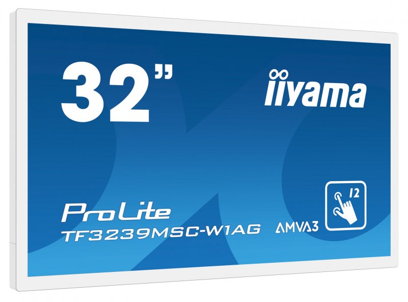 32" iiyama TF3239MSC-W1AG: AMVA, FullHD, capacitive, 12P, 500cd/ m2, VGA, HDMI, DP, 24/ 7, IP54, černý - obrázek č. 5