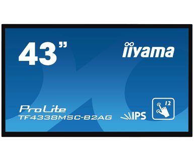 43" iiyama TF4338MSC-B2AG:FullHD, capacitive, 450cd/ m2, VGA, HDMI, DP, DVI, černý - obrázek produktu