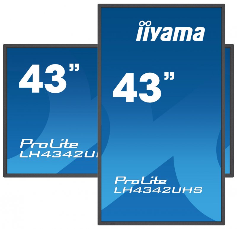 43" iiyama LH4342UHS-B1: IPS, 4K UHD, 500cd/ m2, 18/ 7, LAN, Android 8.0, černý - obrázek produktu