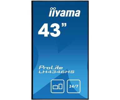 43" iiyama LH4346HS-B1: IPS, FullHD, 450cd/ m2, 24/ 7, VGA, HDMI, DP, RJ45, RS-232c, IR, USB, Android - obrázek č. 1